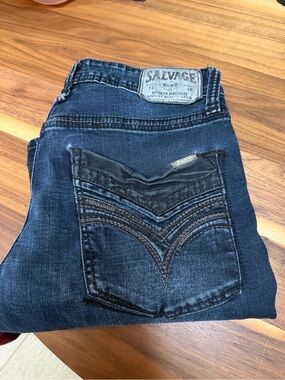 Salvage Men’s Dark Indigo Slim Straight Jeans